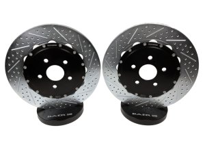 Chevrolet Camaro SS Brake Rotors (2) - Rear - Baer Brakes - EradiSpeed+ 2-Piece - Black - `10-`15